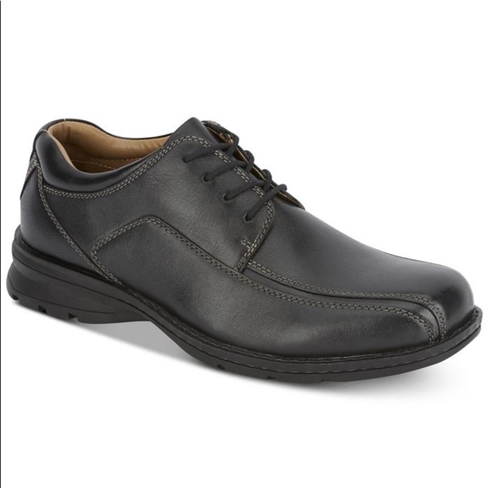 Mens Dockers Trustee Black Leather Oxfords